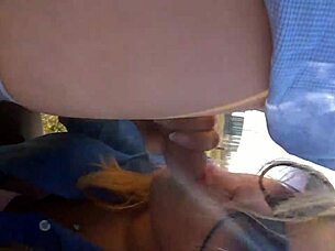 oh man, this busty milf with big natural tits gets fucked hard in car quickie!