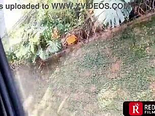 Thrilling car sex with two crazy women while everyone watches outside