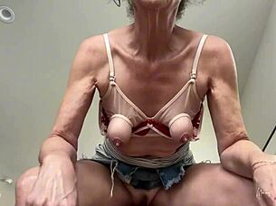 Beautiful milf babe with big clit and wet pussy lips teases in lingerie roleplay