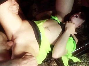 European milfs get wet pussies banged roughly in passionate group orgy quickie