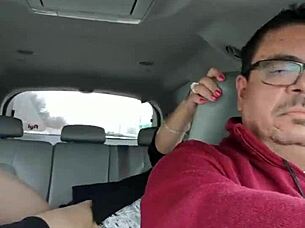 Stranger Pounds Cuban Wife in Backseat While Husband Drives - Wild Public Quickie?