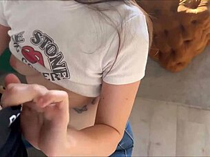 stunning perfect teen 18+ in tight jeans gets orgasmic pov fuck riding babe