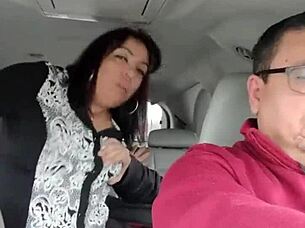 Stranger Pounds Cuban Wife in Backseat While Husband Drives - Wild Public Quickie?