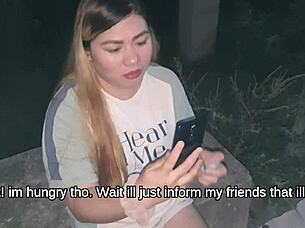 Challenge turns into wet orgasmic ride with creampie and deepthroat in amateur girlfriend game.