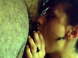 bree engages in an activity involving sucking on a black item in a narrative sequence