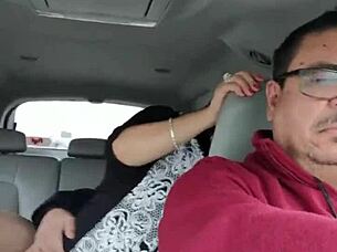 Stranger Pounds Cuban Wife in Backseat While Husband Drives - Wild Public Quickie?