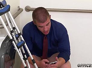 Gay teacher strips boldly for intense african boys sex in hr meeting