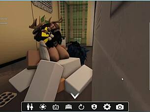 player explores various poses in roblox game session with bent over and doggystyle elements for fun