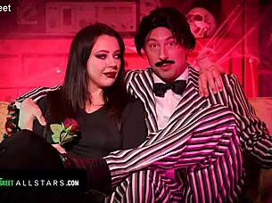 check out whitney wright and chad alva in this wild halloween cowgirl ride with orgasms and licks 😈🔥