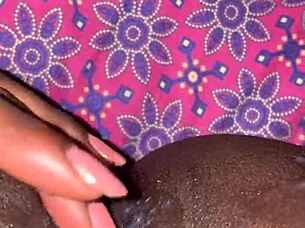 This ebony slut takes a massive creampie from a big black cock in her homemade squirting session.