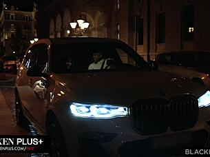 Blackedraw sultry podcaster Emiri Momota gets a ride and BBC from a stranger 😏