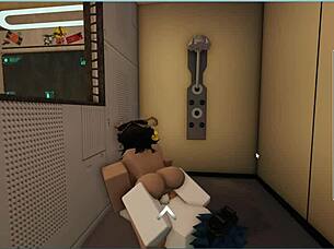 player explores various poses in roblox game session with bent over and doggystyle elements for fun