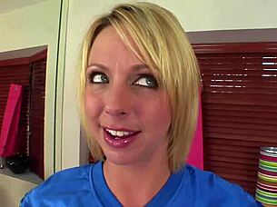 blonde milf gets picked up at the park and takes young cock in doggystyle lingerie action