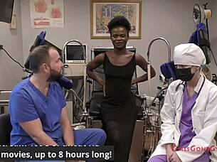 Rina Arems Yearly Checkup With Shaved Petite Ass And Pussy Spreading!