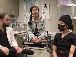 i love tickling stacy shepard's barefoot toes and shaved pussy while she spreads her petite ass and small tits backstage