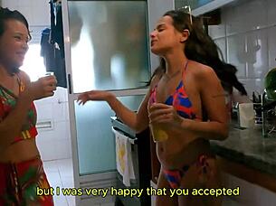 Sluts complain about bad husbands in bed leading to steamy lesbian sex.