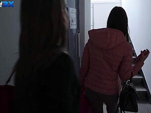 Oh man Alyssa Reece and Tiffany Tatum with small tits team up for threesome fuck and facial with Mike Angelo