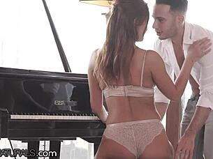 Oh wow, this young married couple dives into hot anal action on their honeymoon