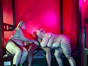 In a wild scene, sub slut endures double domination as Livie Blainn and Jay Playhard rail and peg Peggy De Ville with strapon, spanking, and intense FFM action.