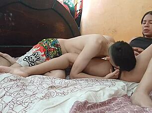 subtly teasing my latina stepsister's wet pussy in her room with homemade sensual touches