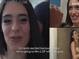 Briseida Myers dives into her first pee drinking with 2on1 bbc atm dp and big gapes! 🍆💦🚿