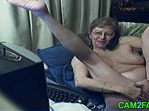 Feeling Incredibly Aroused As This Granny With Glasses Reaches Intense Orgasm On Webcam Show