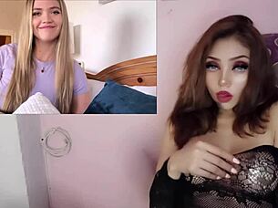 perfect busty girlfriend casually shares bed for intimate POV session with orgasm