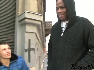 what happens when horny slut dives into interracial gangbang assfucking