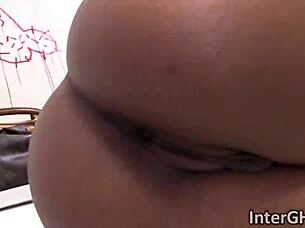 I'm sucking that big cock through the gloryhole like a pro, feeling every inch amaze me with ebony babe skills.