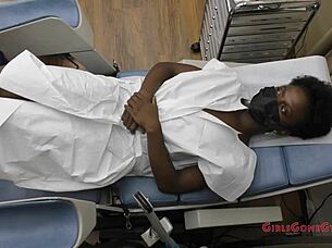 Rina Arems Yearly Checkup With Shaved Petite Ass And Pussy Spreading!