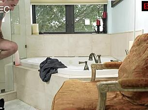 How Can Stepsis Handle That Thick Monster Cock In Her Tight Petite Pussy During Wet Doggystyle?