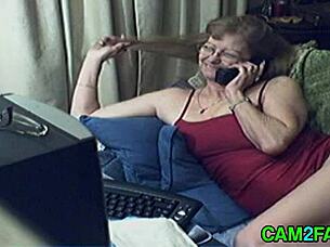 Feeling Incredibly Aroused As This Granny With Glasses Reaches Intense Orgasm On Webcam Show