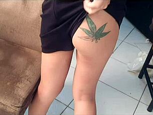 I feel so wild watching this tattooed Latina ass shake in massive orgy chaos