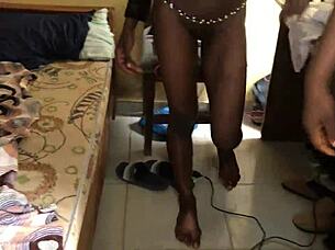 Oh Wow, My Petite Slut Spreads Ass For Monster Big Black Cock Bent Over In Doggystyle!