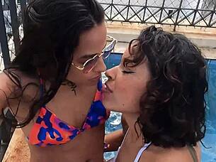 Sluts complain about bad husbands in bed leading to steamy lesbian sex.