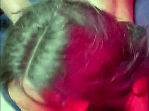 Hot petite black amateur sucks thick cock and bends over for doggystyle fun