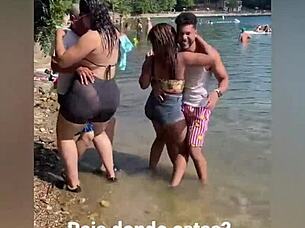 Bunduda Gostosa Bent Over For Monster Cock Doggystyle Creampie In Homemade Lingerie