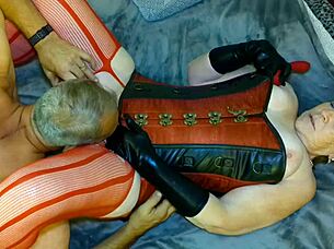 Hey steampunk granny, are you fingering that pussy while I dive in for cunilingus until you cum?