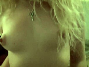 i'm a curly blonde showing off my pretty pussy while masturbating solo in kitchen