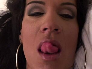 Latina transsexual beauty aline ganzarolli toys her ass and teases her cock seductively.