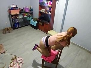 hidden camera catches peruvian latina in doggystyle action