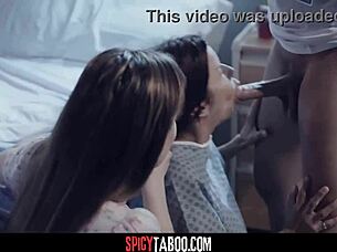 Busty milf and young woman 18+ examined by the doctor