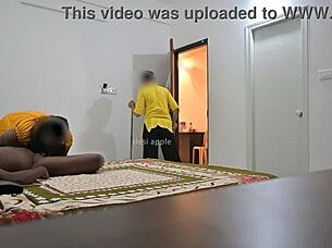 MAID SUCKS DEEPTHROAT WHILE CLEANING ROOM THEN GETS HARDCORE FUCKED IN PUSSY WITH INTENSE SUCKING ACTION LEADING TO WILD SESSION