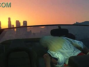 Hey Franklin, pick up that hot prostitute for wild car sex service in the game.