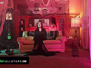 check out whitney wright and chad alva in this wild halloween cowgirl ride with orgasms and licks 😈🔥