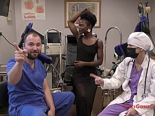 Rina Arems Yearly Checkup With Shaved Petite Ass And Pussy Spreading!