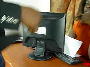 She bent over for a deep doggystyle pounding from the ebony interviewer, leading to a creampie finish on the bed.