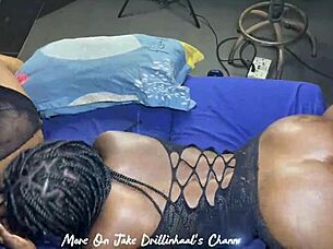 Monster Cock from Africa Pounds Three Black African Teen 18+ Lesbians in Wild Foursome Orgy!