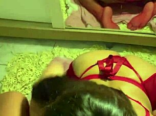 bold double crossdressing action with intense cum finish