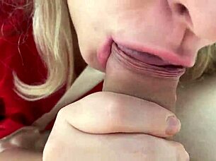 I feel so thrilled with this sweet blowjob from that close-up pov, teasing and sucking the big cock passionately.